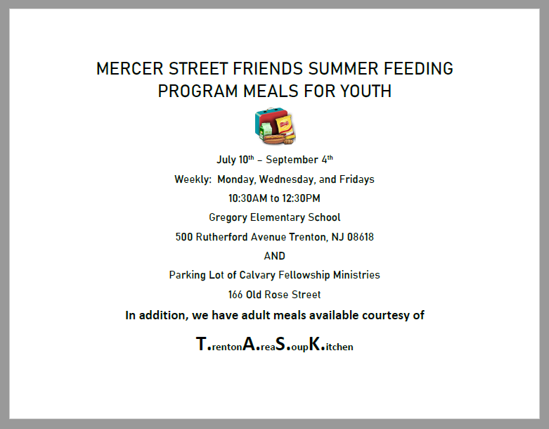 MSF Summer Feeding Program Meals For Youth 2020 Flyer