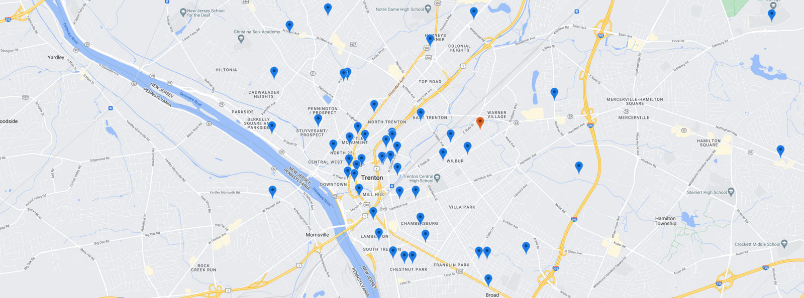 Mercer Street Friends - Meal Finder Map